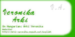 veronika arki business card