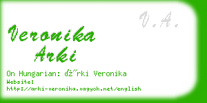 veronika arki business card